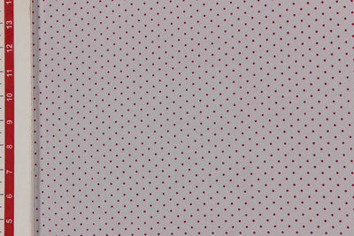 White & Pink Printed Crepe Fabric