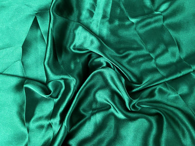 Bottle Green Plain Japan Satin Fabric