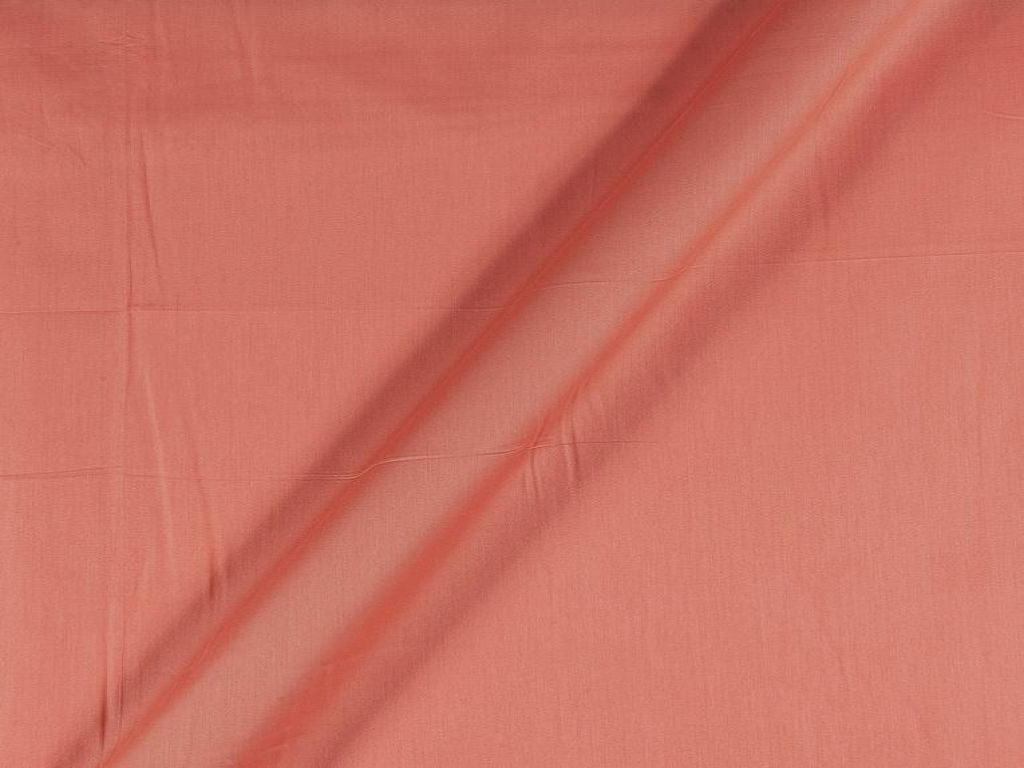 Peach Cotton Satin Plain Dyed Fabric