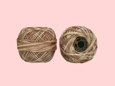 creamandlightbrowncolorlurexmetalliccrochetcottonthreads