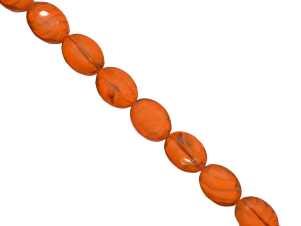 Orange Grey Double Tone Designer Glass Beads