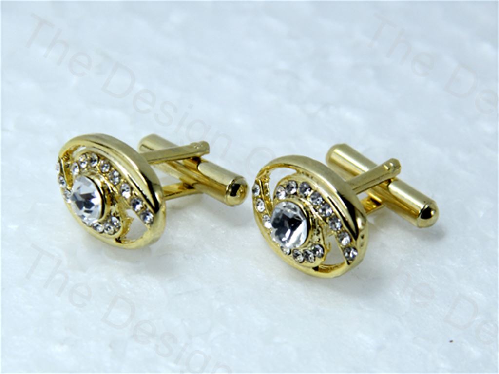 oval-infinity-eye-stone-design-golden-metallic-cufflinks