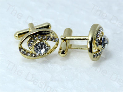 oval-infinity-eye-stone-design-golden-metallic-cufflinks