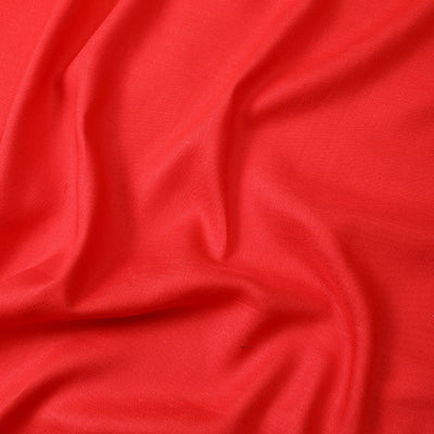 Red Plain Viscose Linen Satin Fabric