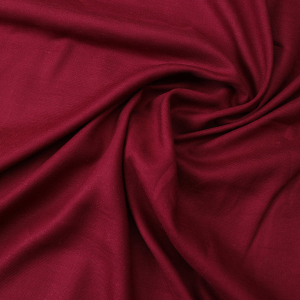 Maroon Plain Viscose Linen Satin Fabric