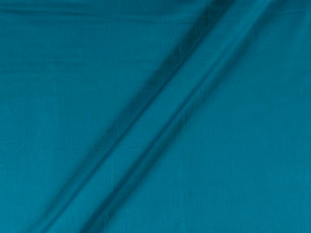 Mosaic Blue Cotton Satin Plain Dyed Fabric