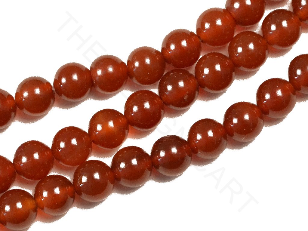 Orange Brown Round Glass Beads | The Design Cart (3840766181410)