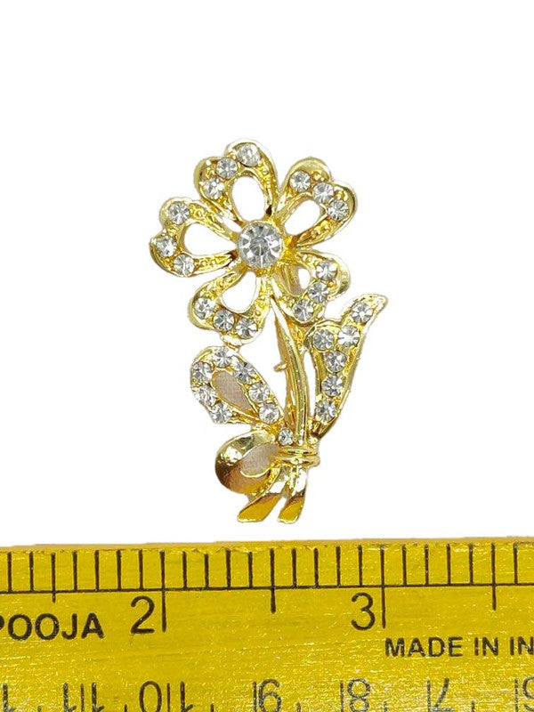 Golden Designer Brooch