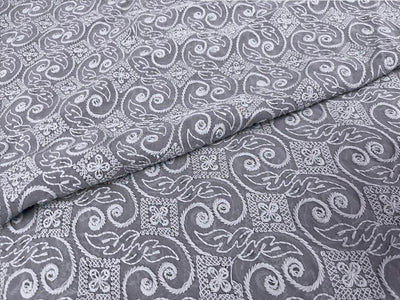 Gray Lakhnavi Embroidered Georgette Fabric