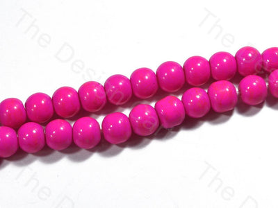 Pink Spherical Glass Beads (1666694807586)