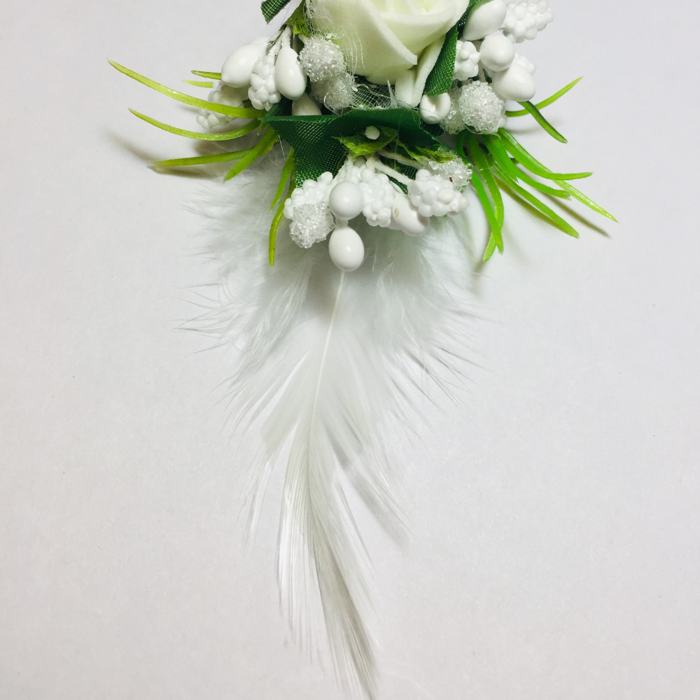 White Flower Designer Brooch