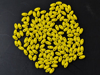 Yellow Rizo Czech Glass Beads | The Design Cart (1827261284386)