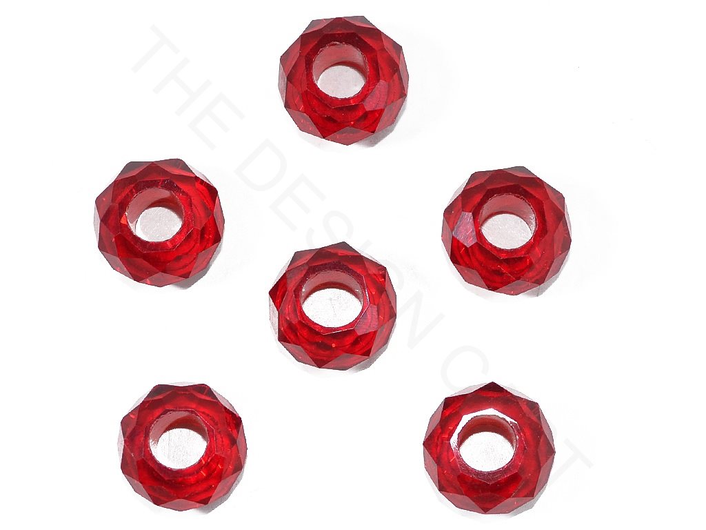 Red Faceted Crystal Beads | The Design Cart (3840766574626)