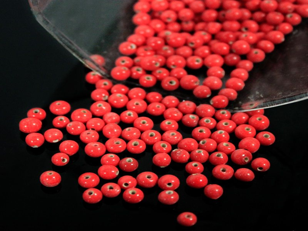 peachy-red-spherical-ceramic-beads