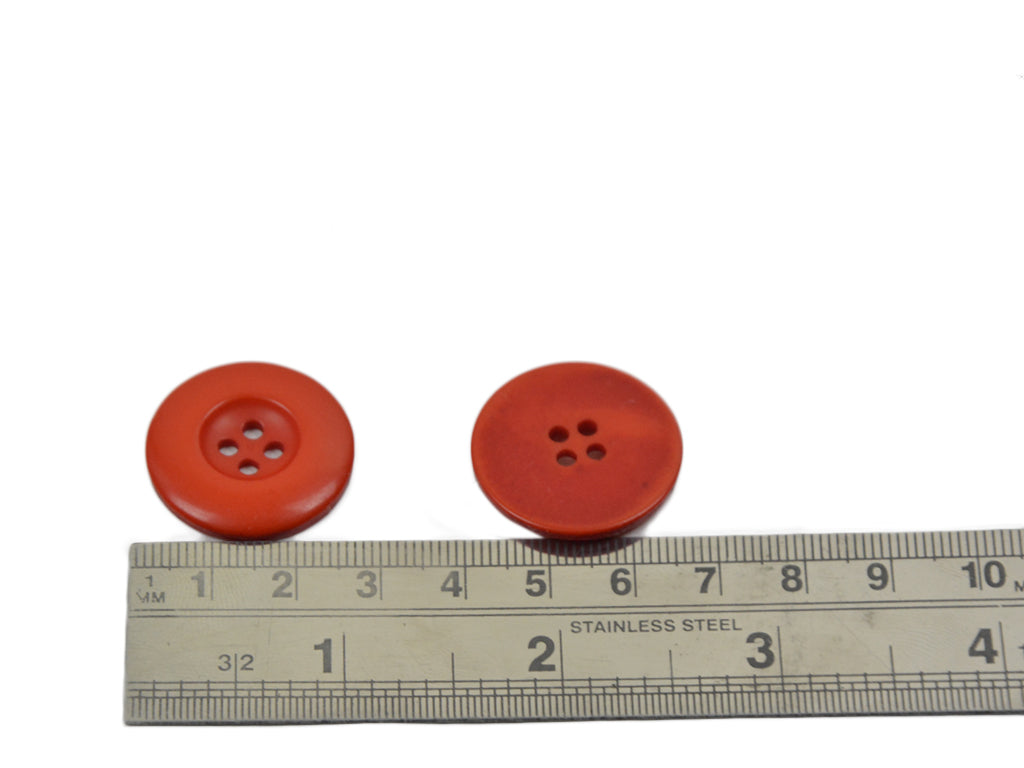 Dark Orange Matte Finish Chalk Buttons