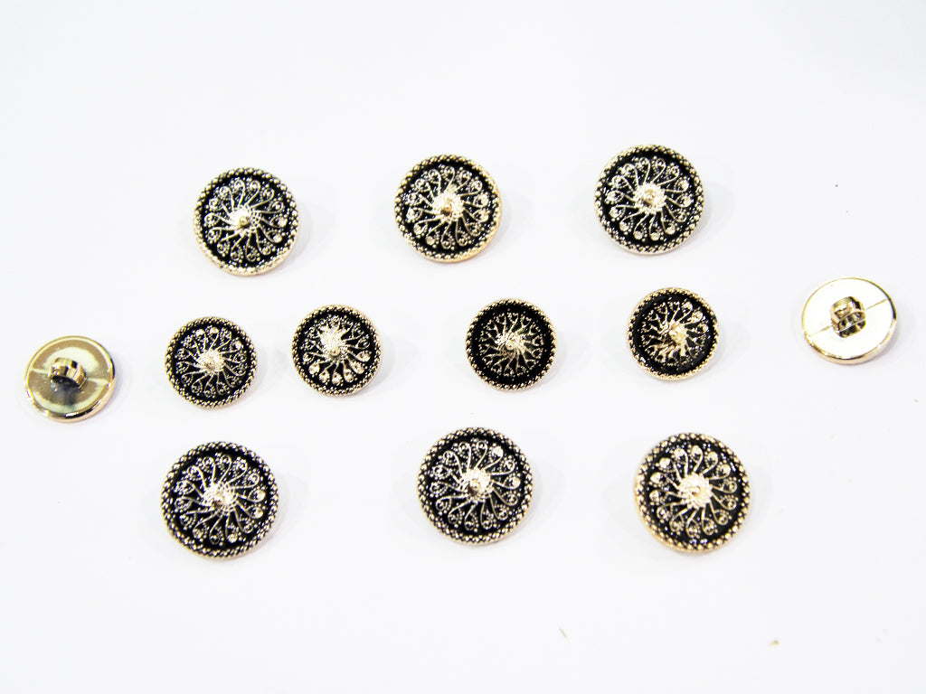 Black Designer Acrylic Suit Buttons