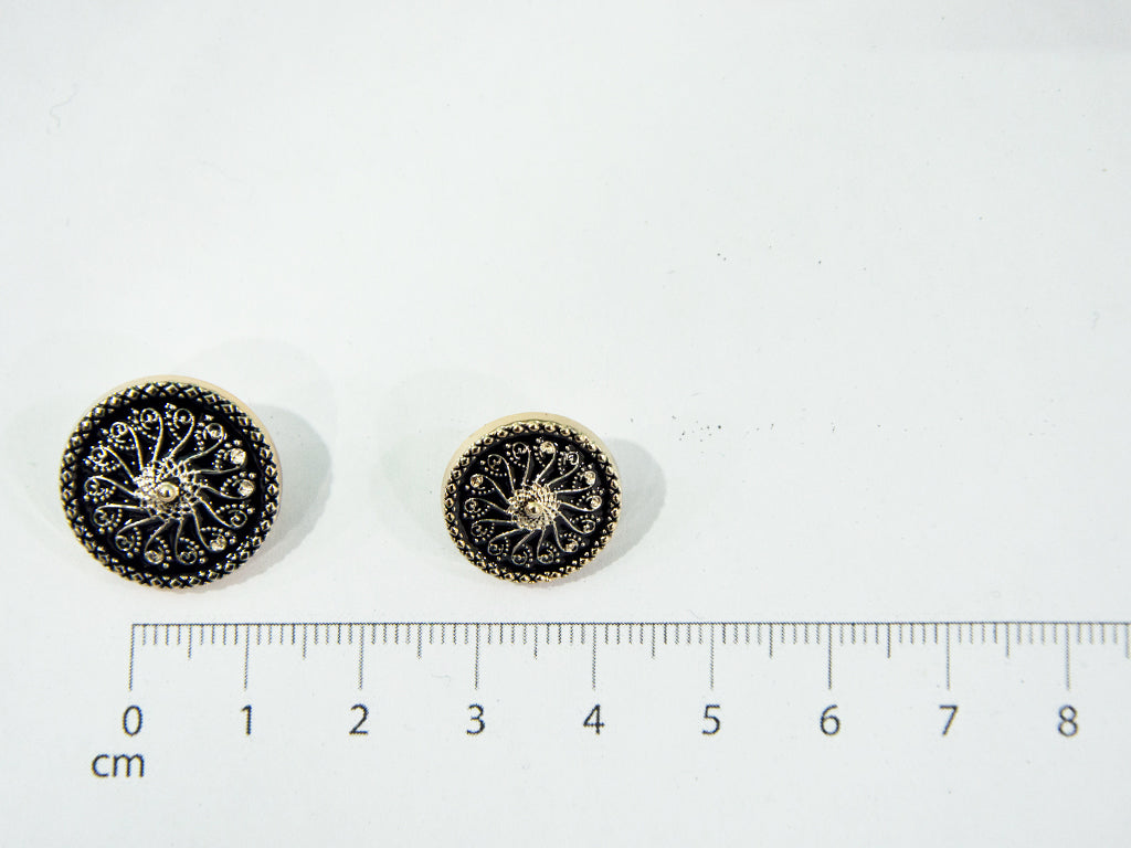 Black Designer Acrylic Suit Buttons