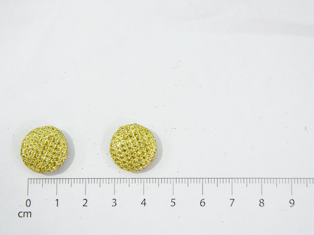 Golden Glitter Fabric Buttons