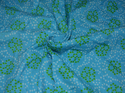 precut-1-1-metre-blue-bandhani-printed-pure-cotton-fabric