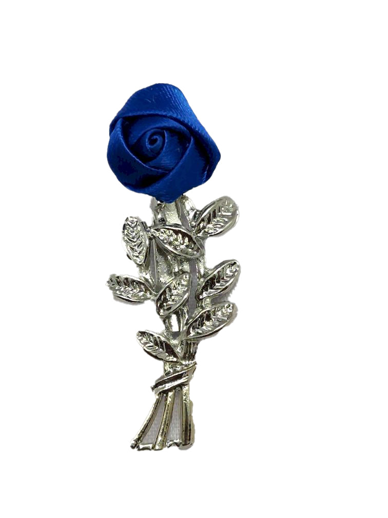 Blue Flower Rose Designer Brooch