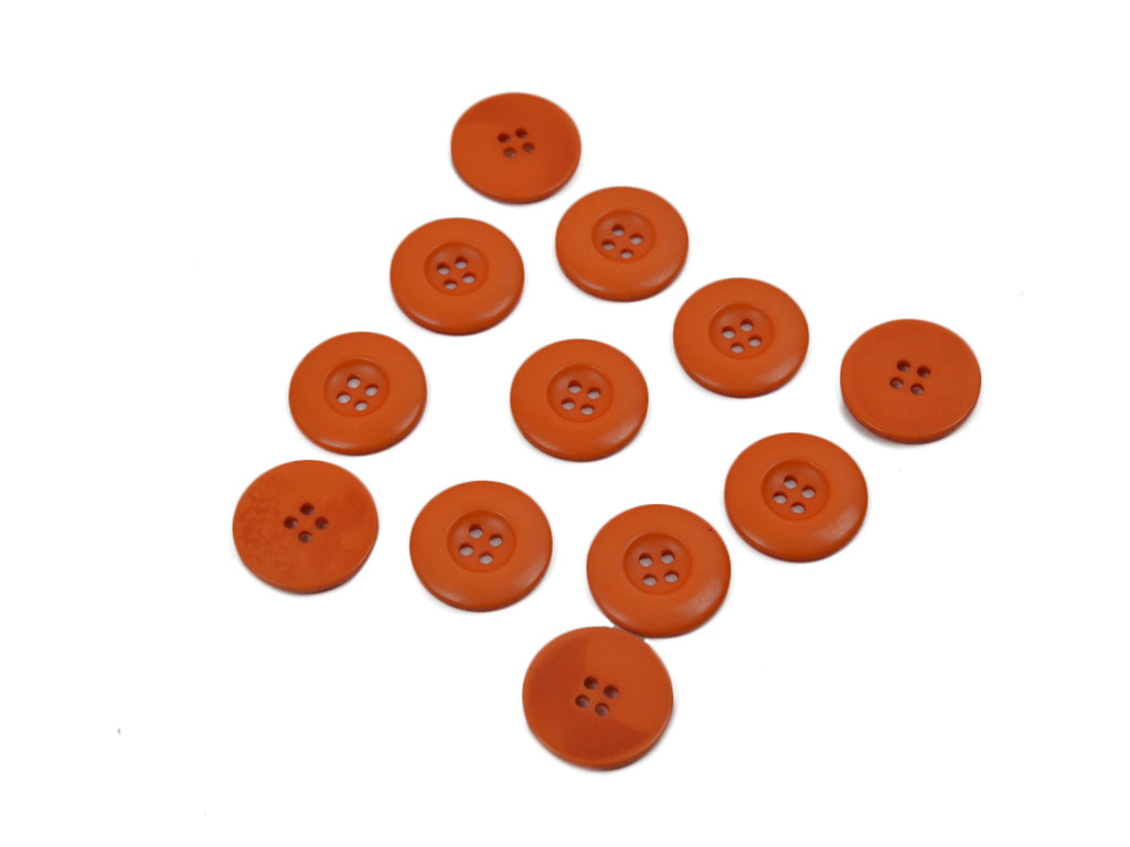 Bright Orange Matte Finish Chalk Buttons