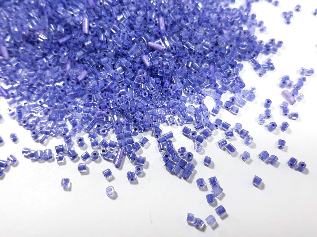 Blue Inside Colour 2 Cut Seed Beads (1620429504546)