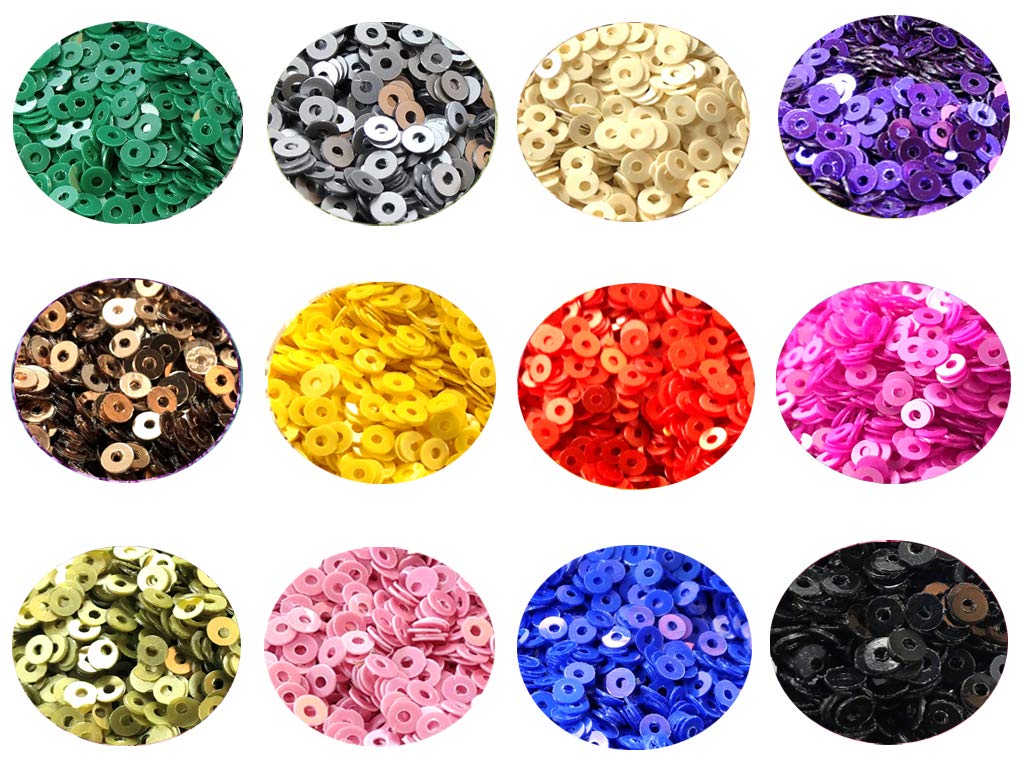 Assorted Pack Of 12 Sequins Combo 15 (1812367802402)