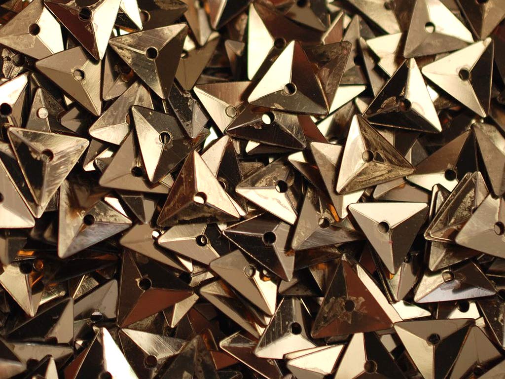 Dark Golden 1 Hole Triangular Plastic Sequins (1809419763746)