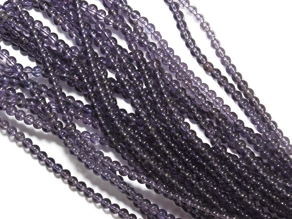 Purple Round Pressed Glass Beads (1709208928290)