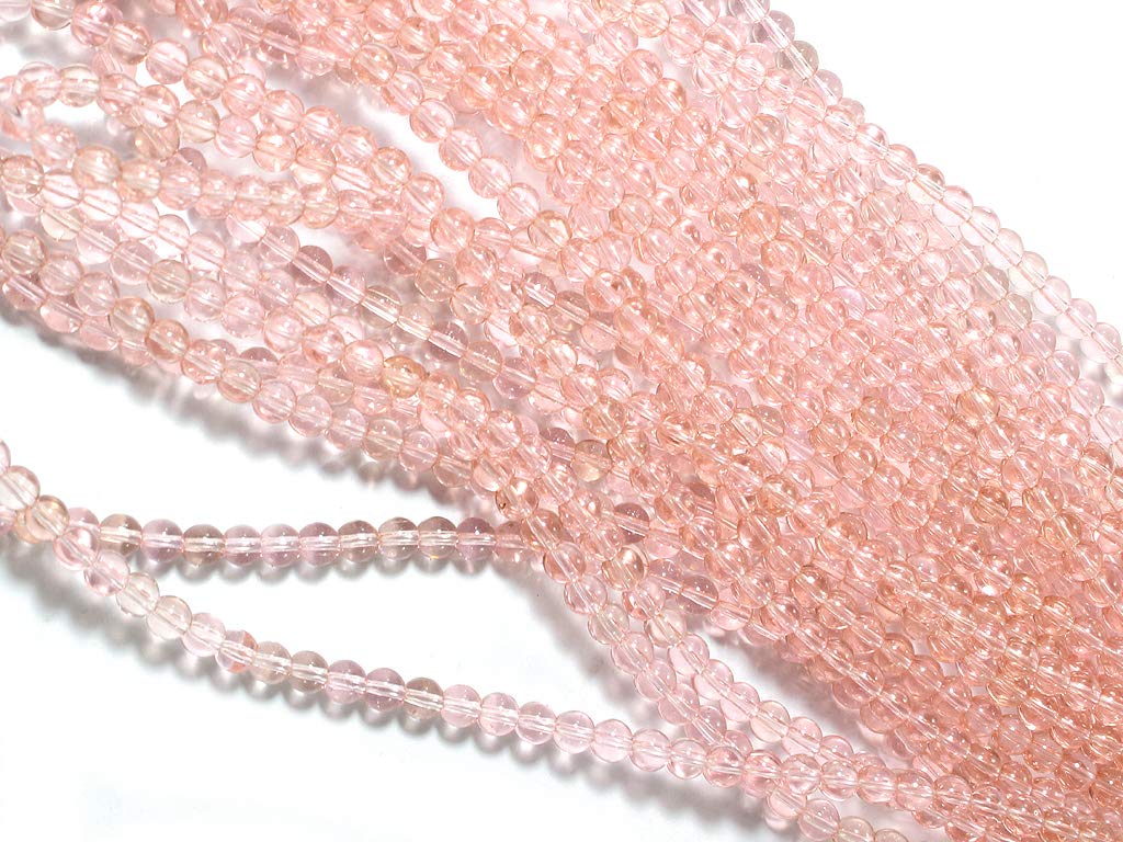 Baby Pink Round Pressed Glass Beads (1709208240162)