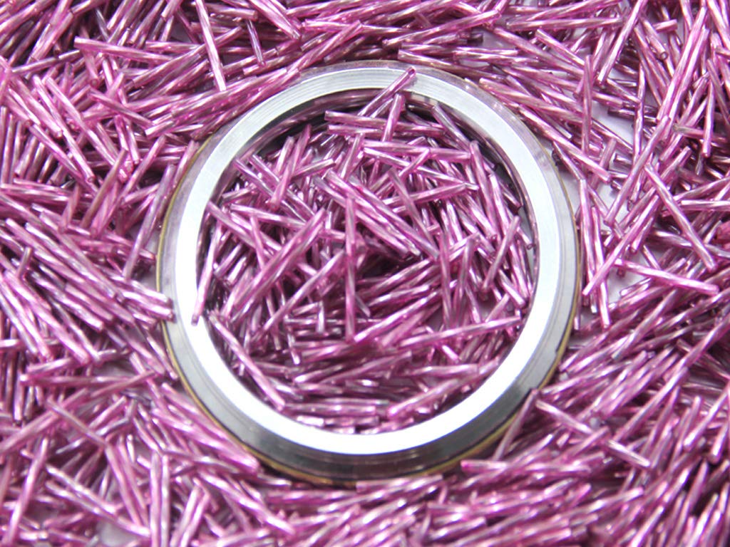 Purple Silverline Twisted Bugle Glass Beads (1529882017826)