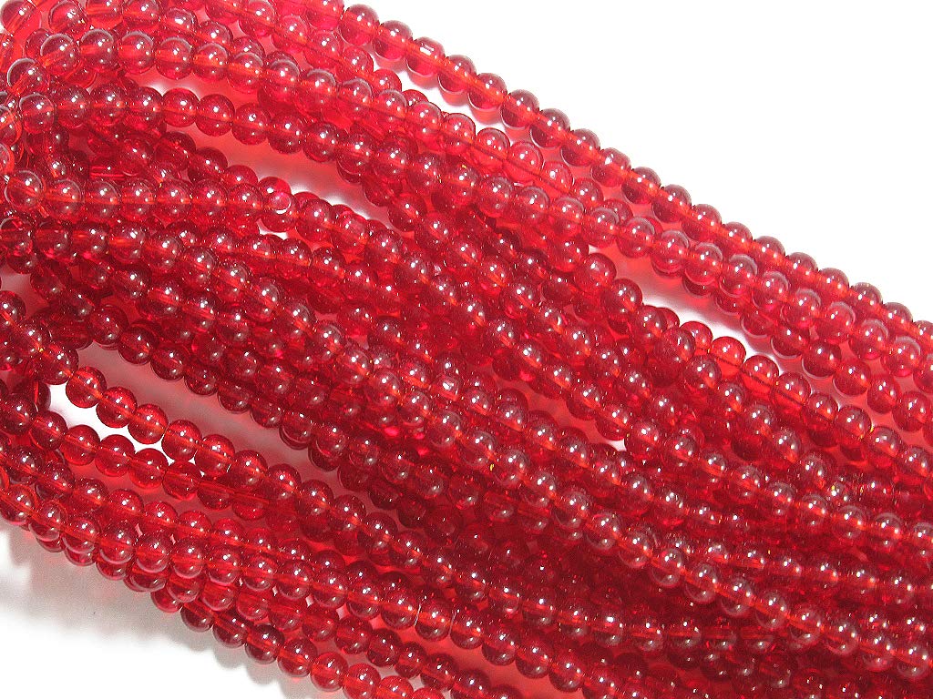 Red Spherical Pressed Glass Beads (1709210927138)