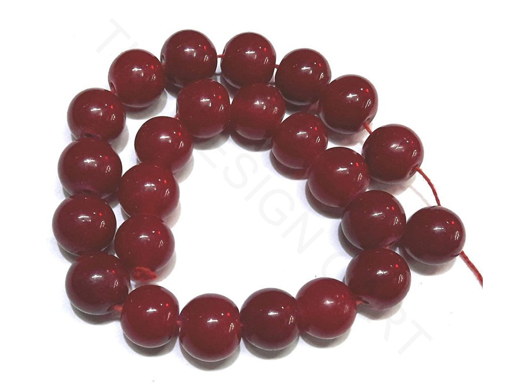 Maroon Circular Glass Beads | The Design Cart (4333695107141)