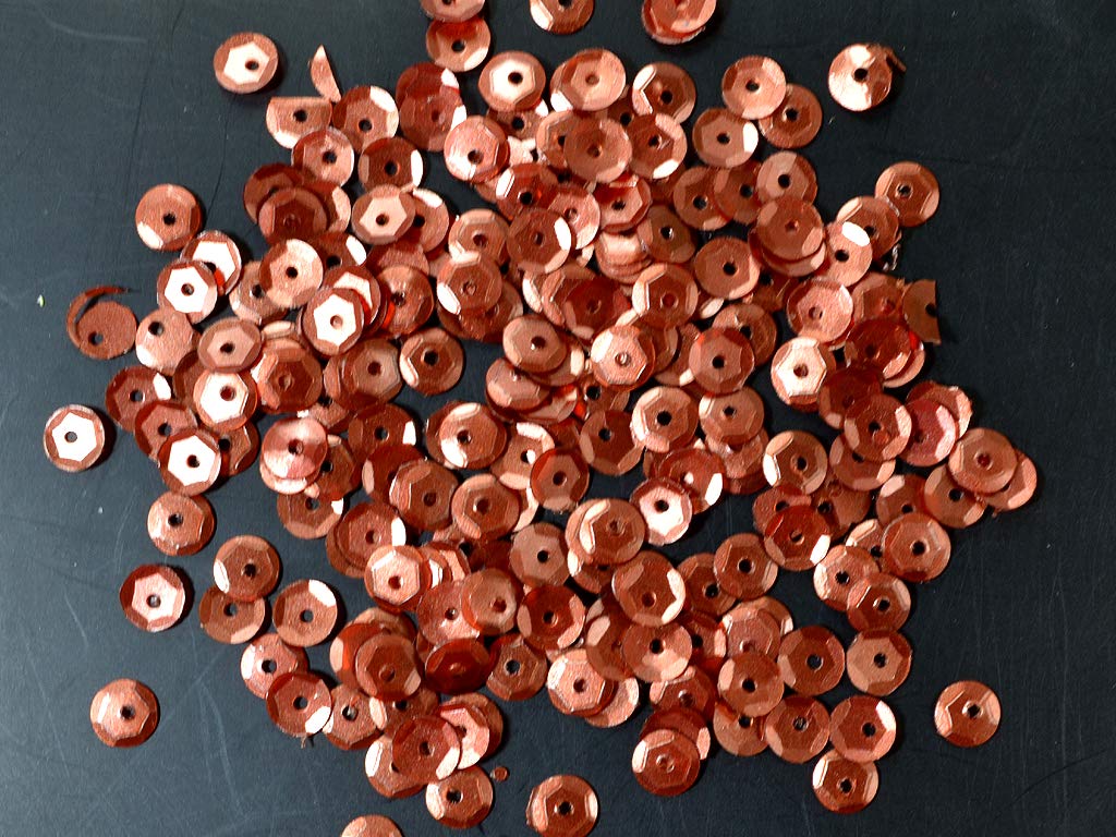 Brown 1 Hole Round Sequins (1827261153314)