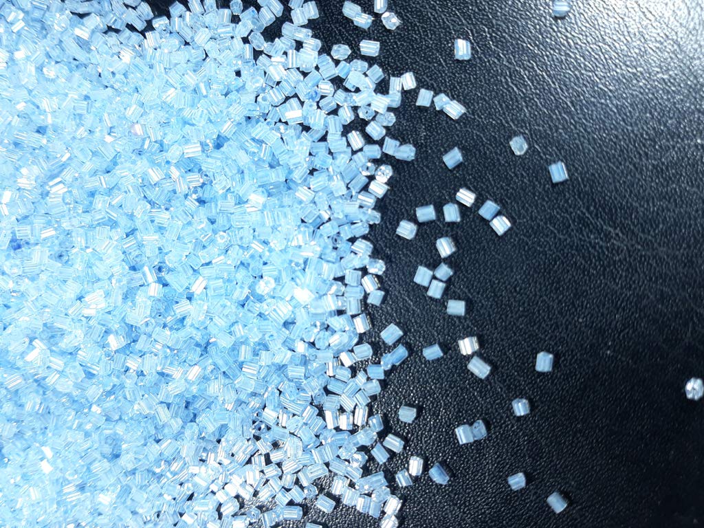 Sky Blue Inside Colour 2 Cut Seed Beads (1620429602850)