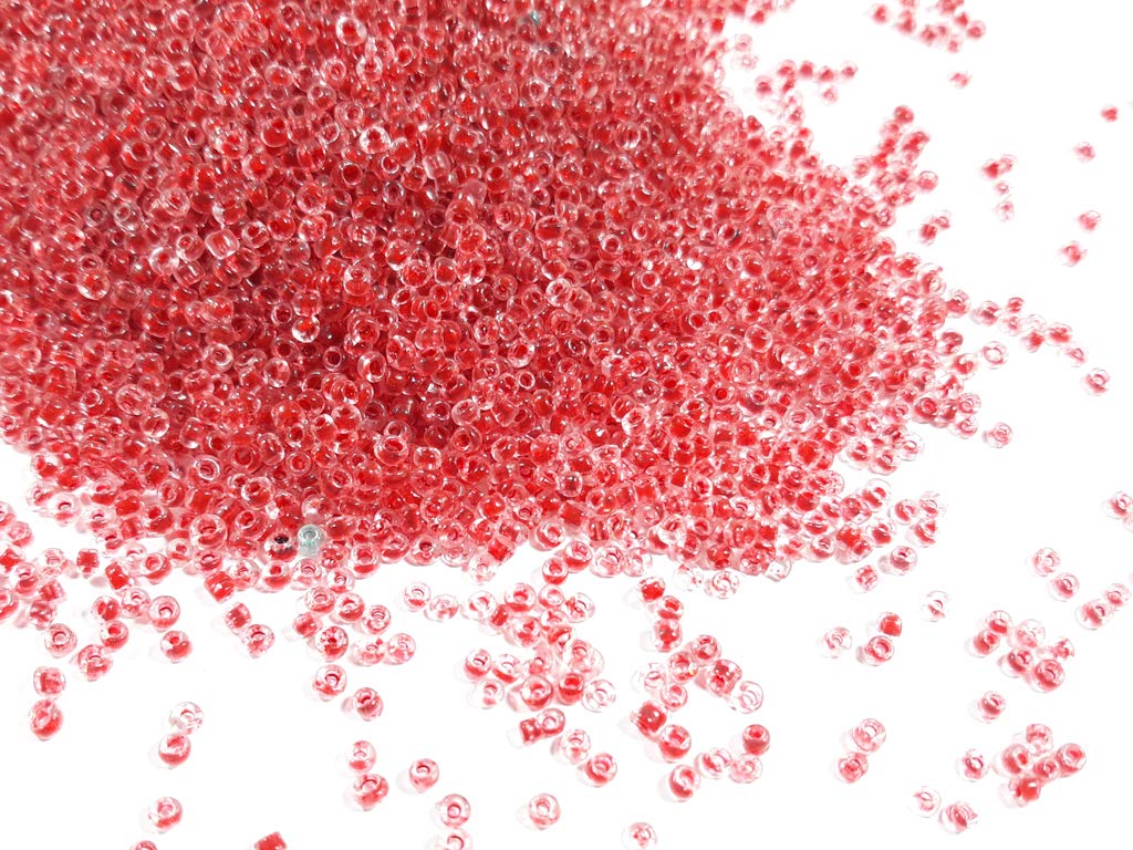 Red Inside Colour Round Rocailles Seed Beads (1620430913570)