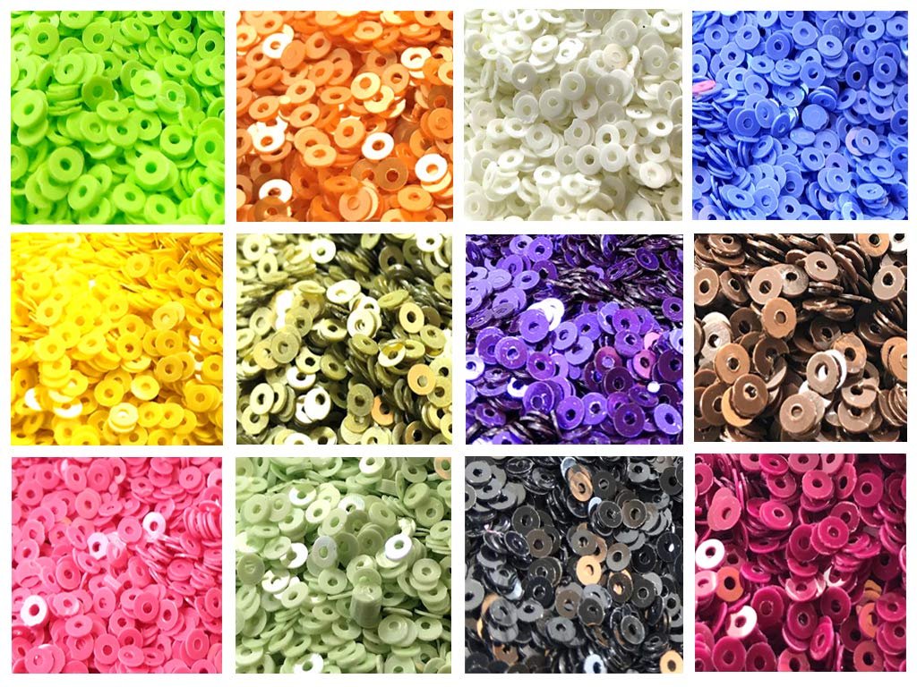 Assorted Pack Of 12 Sequins Combo 17 (1812367933474)