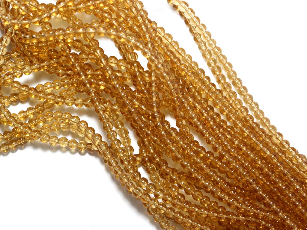 Golden Round Pressed Glass Beads (1709208895522)