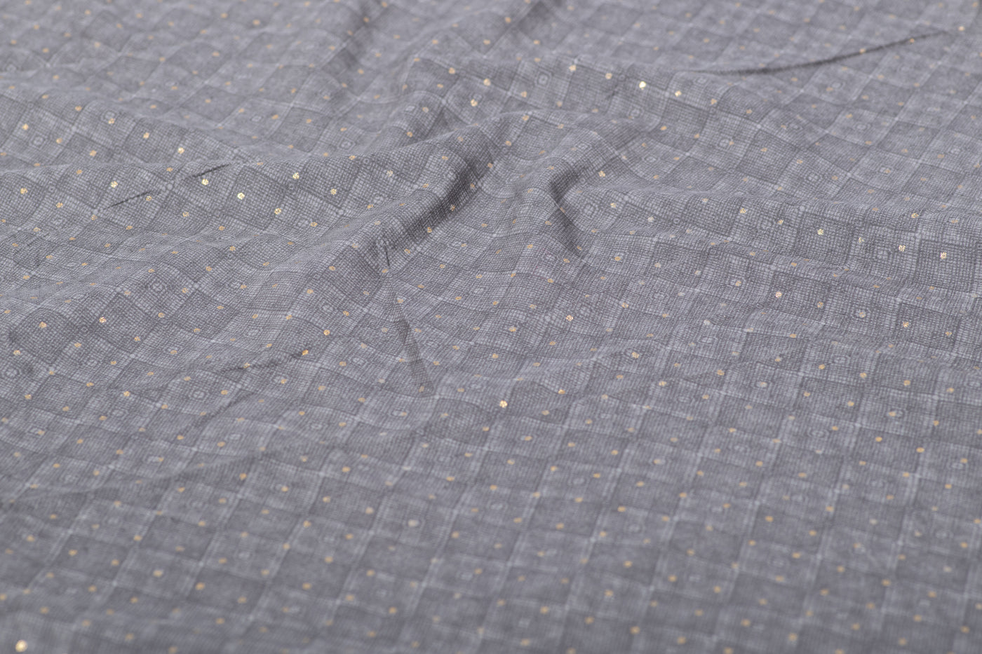greygeometricprintglacecottonfabric