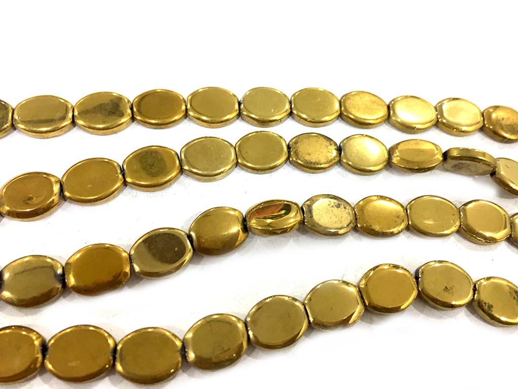 goldenmetallicovalshapedglassbeads