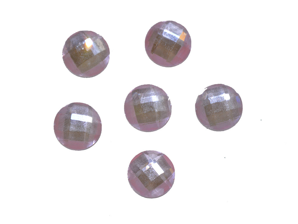 Light Pink Circular Glass Stones 1