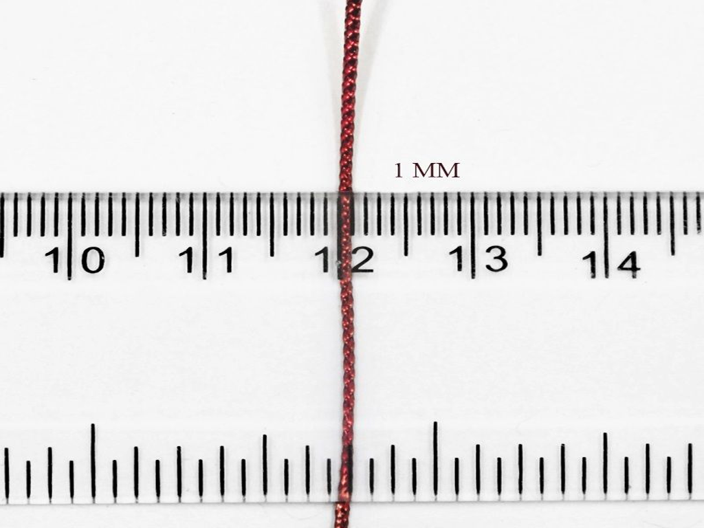 Red Metallic Braided Zari Threads