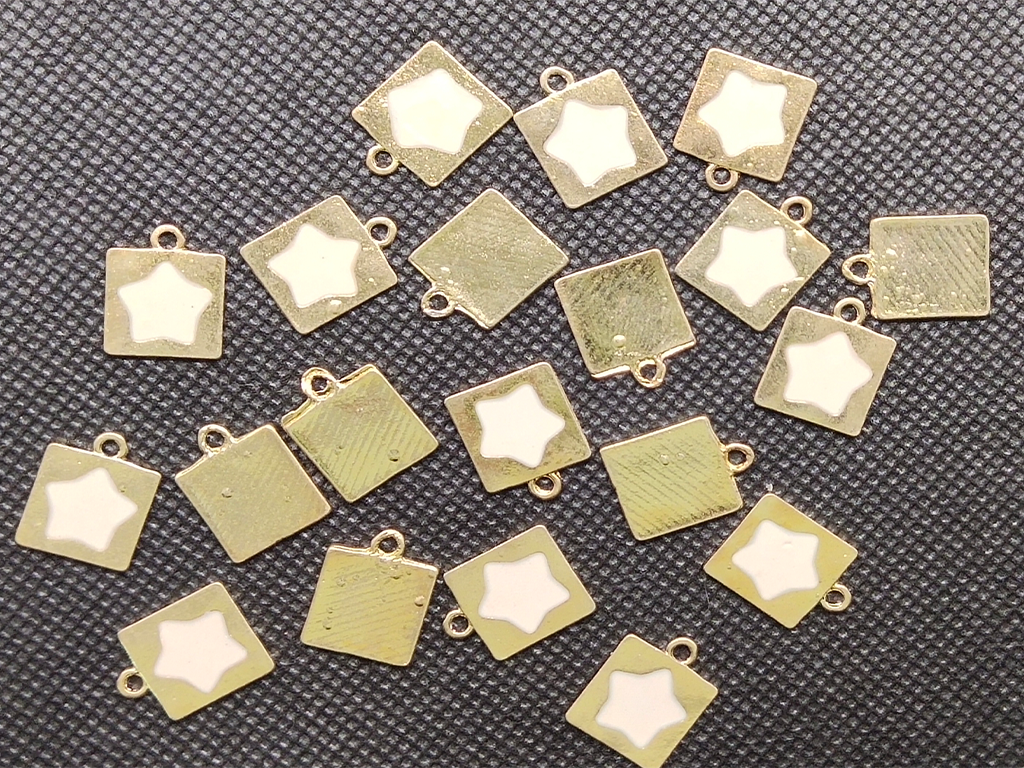 Golden Square Designer Metal Charms