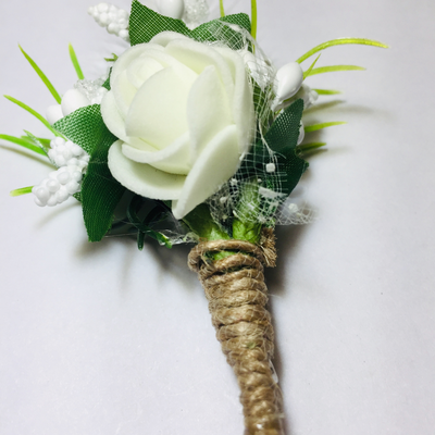 White Flower Designer Brooch