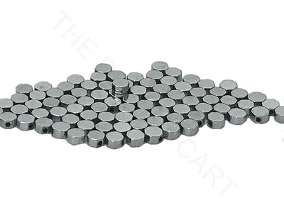 Silver Octagon Haematite Metal Beads | The Design Cart (4319015272517)