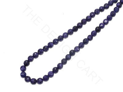Dark Purple Round Jade Semi Precious Stones | The Design Cart (3785183068194)