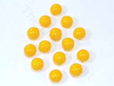 Yellow Cobochon Czech Glass Beads | The Design Cart (1827261317154)