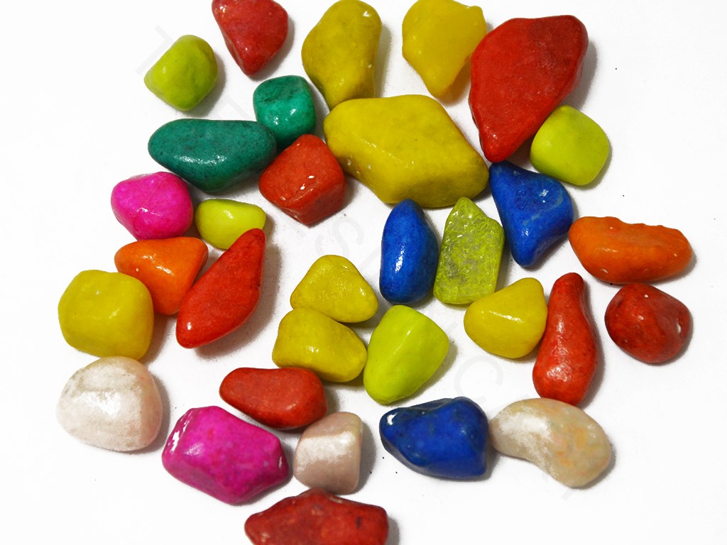 Multicolour Pebble Glass Stones | The Design Cart (4357669453893)