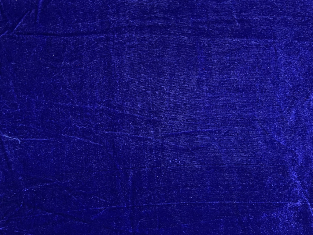 Royal Blue Plain Viscose Micro Velvet Fabric