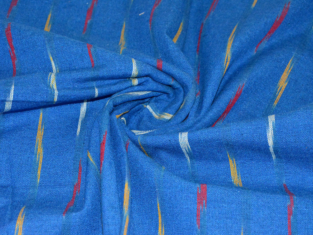 seablueabstractprintedcottonikatfabric